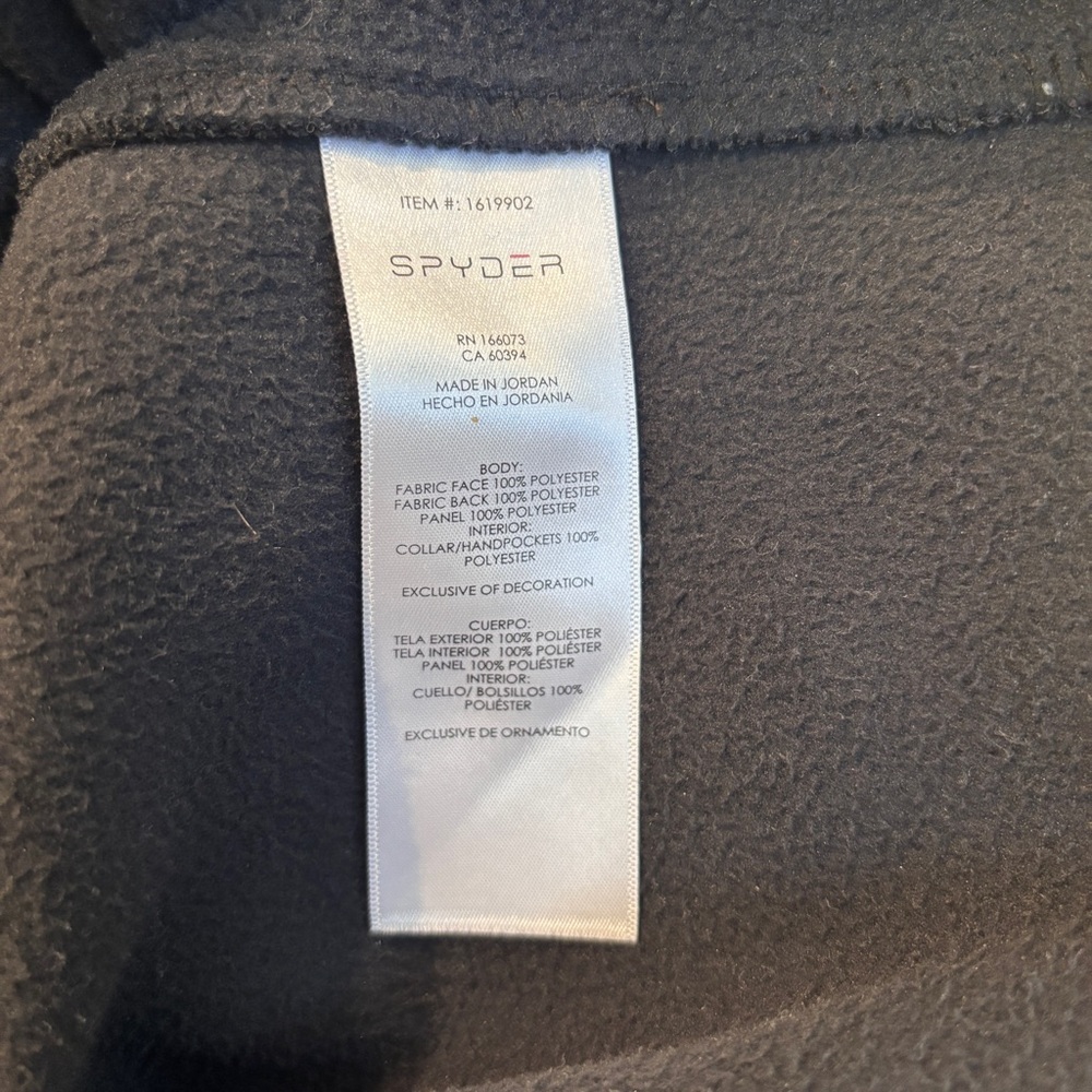 Spyder MENS BANDIT HALF ZIP FLEECE JACKET - BLACK - Picture 10 of 10